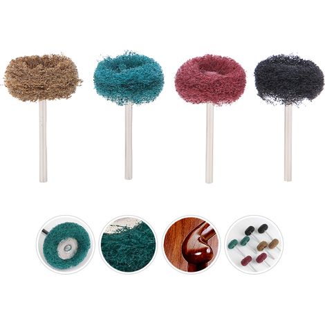 Ensemble de 40 meules abrasives à tige brossée pour le polissage d'outils rotatifs (1/5)