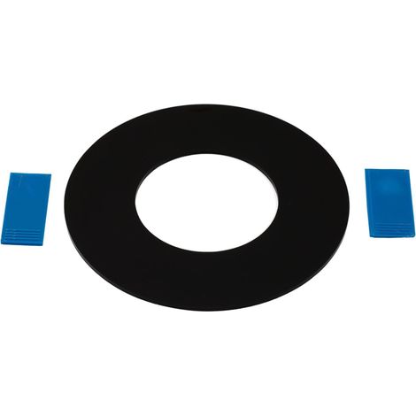 Cache de compensation pour spot encastrable Ø 15 cm avec rallonge à ressort, noir mat (1/5)