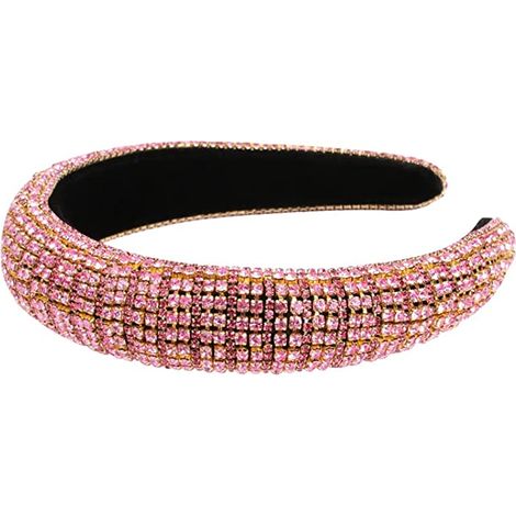Bandeau strass et cristaux pour femme, tendance, fait main, large, orné de perles et de strass, accessoire de coiffure (1/5)
