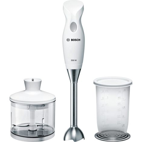 Bosch MSM6B500 CleverMixx Frullatore a Immersione 350 W piede acciaio inox con tritatutto colore Bianco (1/5)