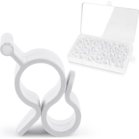 Crochet Auvent, 20pcs Crochet Auvent Accessoires Auvent RV Facile a Installer, Crochet D'auvent de Camping Car pour Intérieures Extérieures Camping Car Caravane Tente Fournitures Blanc (1/5)