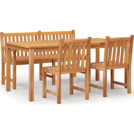 Maison Exclusive - Set da Pranzo per Giardino 4 pz in Legno Massello di Teak
