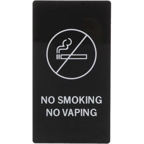 Panneau « Interdit de fumer » en acrylique – Rappel chaleureux pour les toilettes-22X12CM-Black (1/3)