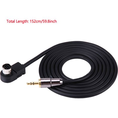 Câble adaptateur AUX Radio Voiture pour Autoradio JVC Alpine Ai-Net CD, connecteur stéréo, entrée audio 3,5 mm, compatible lecteur CD, accessoire son auto (1/5)