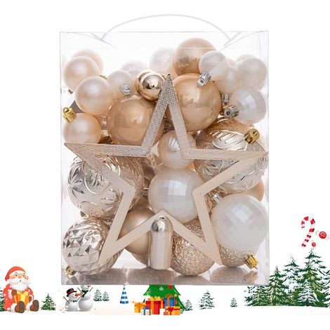 Boules de Noël Ornement Décoratif Boule - 50 Pièces Suspensions Festives pour Maison Fêtes Arbre de Noël Rassemblements (1/5)