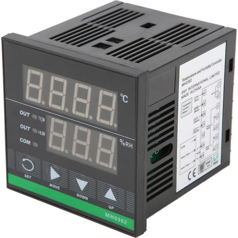 MH0302 Eingebauter digitaler Temperatur- und Feuchtigkeitsregler, Sensorkabel 72 x 72 mm (1/5)