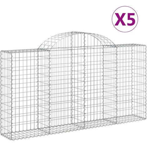 Maison Exclusive - Gabionen mit Hochbogen 5 Stk. 200x30x100/120cm