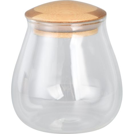 Bocal de Stockage Hermétique en Verre Transparent 400ml pour Thé, Café et Graines (1/5)