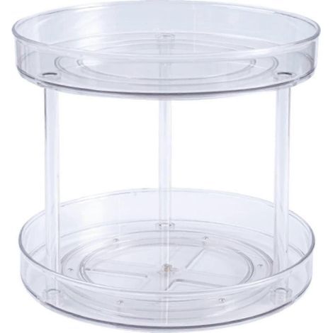 Plateau tournant à épices pour placard de cuisine, rangement de fruits, en-cas, salades - Organisateur pour placard, garde-manger, salle de bain, table, cosmétiques - Ensemble à 1 ou 2 niveaux (grand (1/5)