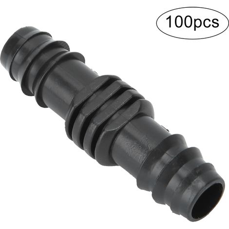 Conectores giratorios de PP para mangueras: acoplamientos con púas para sistemas de riego y aspersión de 16 mm (100 conectores pasantes). (1/5)