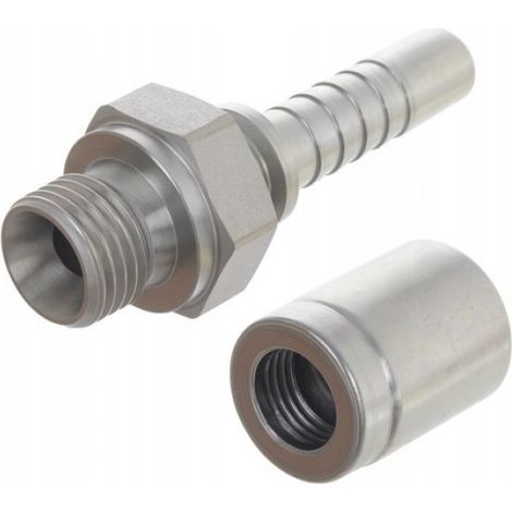 Raccord G1/4 M - Douille Acier DN6 - Pour Tuyau Nettoyeur Haute Pression - Ø12,3x16x27 mm - 1 Pièce