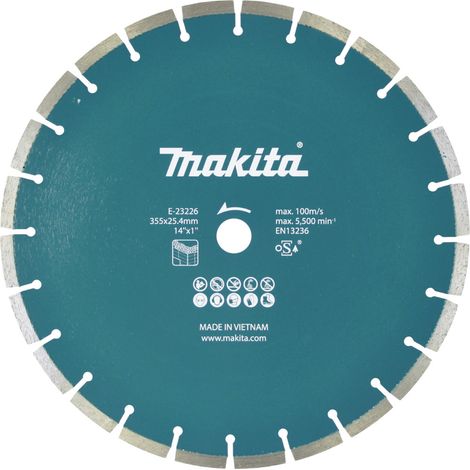 Makita Diamanttrennscheibe nass / trocken 355x25,4 mm - E-23226