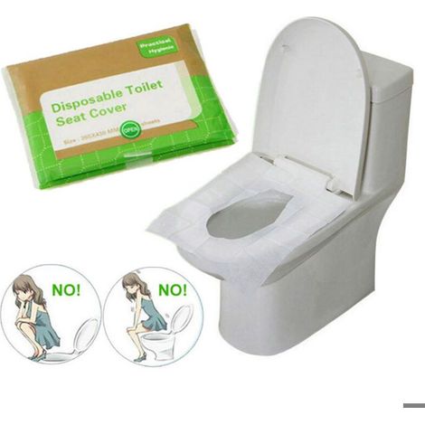 HONORNIC - Housses de siège de toilette jetables, lot de 20 emballées individuellement, housses imperméables pour adultes, tout-petits et (1/5)