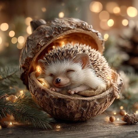 Ornement Animal - Résine - Figurine Forêt - Chouette Lièvre Hérisson - Décoration Arbre de Noël Intérieur - Lot de 6