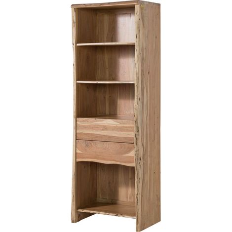 scaffale in legno di Acacia 71x45x204 Acacia naturale laccato PURE ACACIA 111
