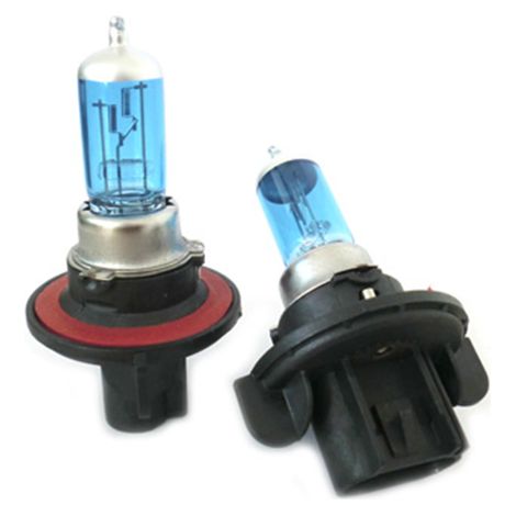 Coppia lampade alogene H13 12V 60/55W P26,4t effetto Xenon bianco per fari anteriori (1/3)