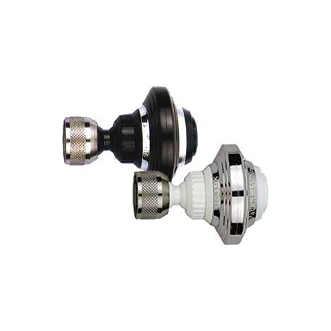 ROMPIGETTO DOPPIO SNODO A VITE DE LUXE CON DOCCETTA 2585- - art.2585/50S cromato/bianco - 2 pezzi SIROFLEX