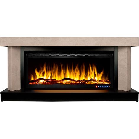 ART FLAME Cheminée électrique - Palermo Maxi & Schubert 42 - 1500W - Multicolore - Thermostat (1/3)