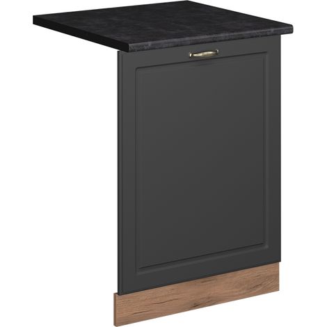 Façade de lave-vaisselle Fame-Line, Anthrazit-Gold Landhaus, 60cm , PT Anthracite, Vicco (1/5)