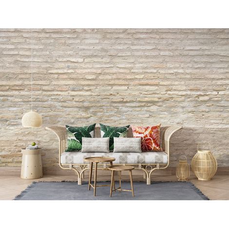 Papier peint brique beige - 150 x 250 cm (1/2)