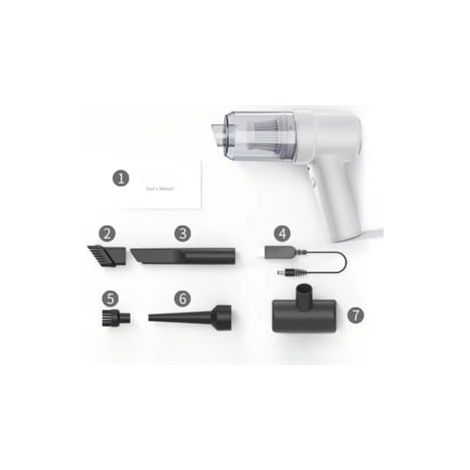Aspirateur portable Cuich, aspirateur et pelle à poussière pour usage humide et sec, pour la maison et la voiture, blanc