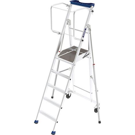 Mobile Stehleiter 5 Stufen - Maximale Arbeitshöhe 3.27m - ERM-5