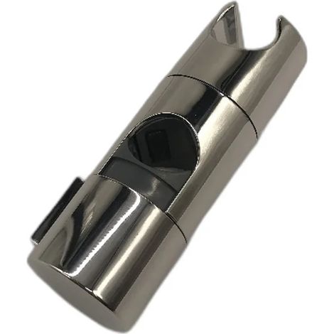 Support de fixation réglable pour pommeau de douche (18-25 mm) sur barre de douche coulissante, plastique chromé, argent (1/5)