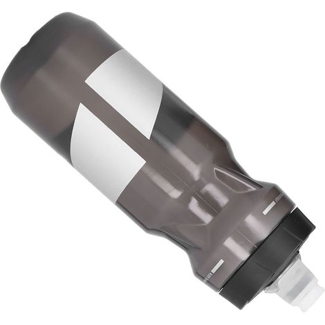 Tragbare Mountainbike-Trinkflasche aus Silikon mit Quetschverschluss, transparent grau (1/5)