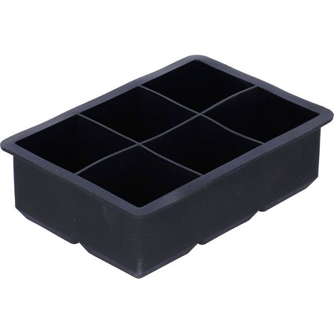 Moule à glaçons 6 cavités en silicone flexible antiadhésif pour whisky cocktails