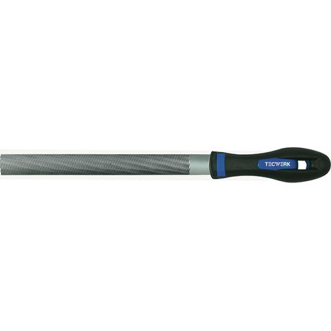 TECWERK Werkstattfeile DIN 7261 L.200mm Q.20x6mm Hieb 2 Halbrund 2K-Ergo TECWERK