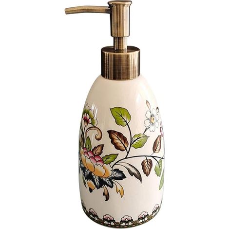 Seifenspender mit Pumpe, florales Retro-Muster - AquaForge (1/5)