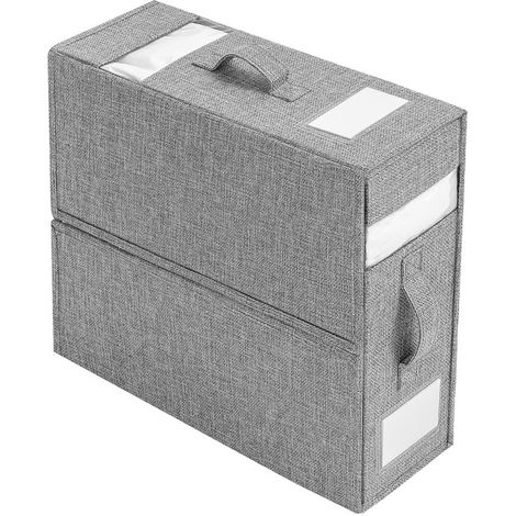 [Aufbewahrungsbox für Zuhause] Stoffaufbewahrungsbox für Bettwäsche, Decken, Kleidung, grau, 1 Stück (1/5)