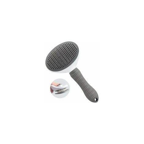 Cepillo para gatos y perros, peine de masaje autolimpiante para el aseo, elimina eficazmente el pelo muerto y suelto, apto para perros y gatos de pelo corto y largo - Crezuo