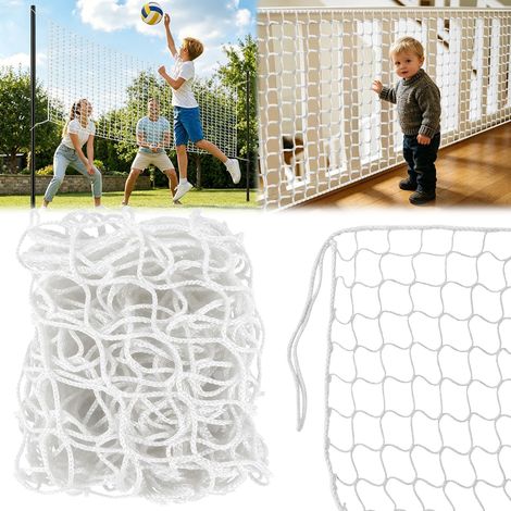 Filet de Protection Anti Chute Filet Sécurité pour Enfant Chat 1x2m  Filets Corde Blanc sans Nœuds Polyester Filets Garde Corps pour Escaliers Balcon Clôtures Terrasses Animaux Voiture (1/5)