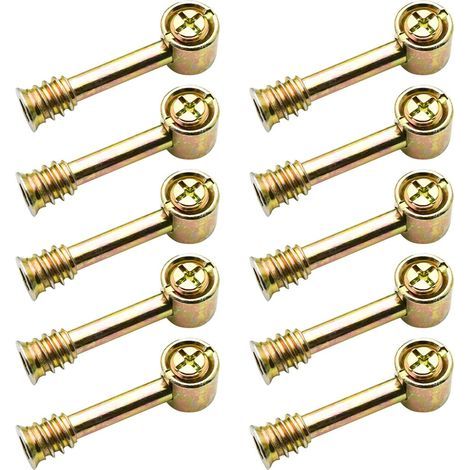10PCS Écrou de verrouillage de raccordement eccentrique de vis d'écrou de marteau du tableau de meubles pour la connexion du panneau d'armoire du tiroir du placard (1/5)