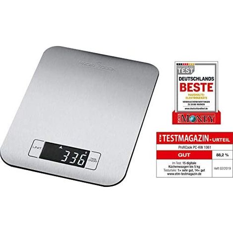 Balanza electrónica de cocina de hasta 5 kg, PC-KW 1061 (1/5)