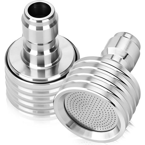 Juego de 2 boquillas de latón para lavado a alta presión, puntas de pulverización para sistemas de lavado a presión, conexión rápida de 6,35 mm, orificios de malla de 0,5 mm, para lavado y riego de au (1/5)