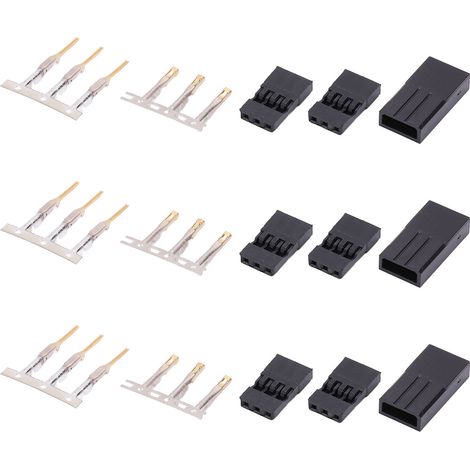 50 Sets Servo-Stecker Stecker Buchse Crimp-Stift-Kit Anschlussstecker-Set kompatibel mit JR (1/5)