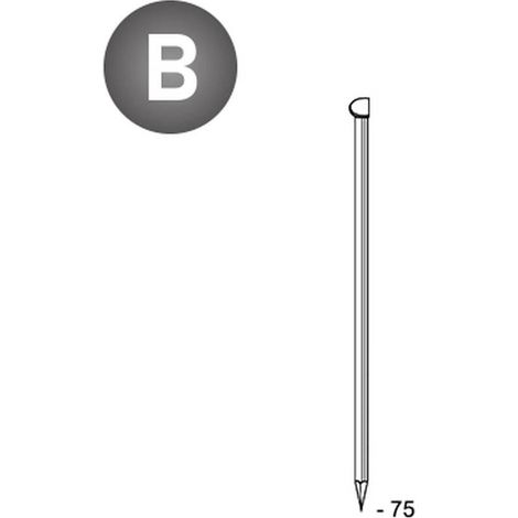 2 200 Pointes D34° Lisses - Acier - 28x75 mm - D-Work (1/5)