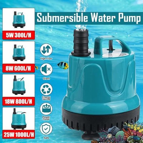 Pompe à eau aquarium 8W 600L/H Hauteur 1M multifonctionnelle fontaine arrosage EU Plug (1/3)