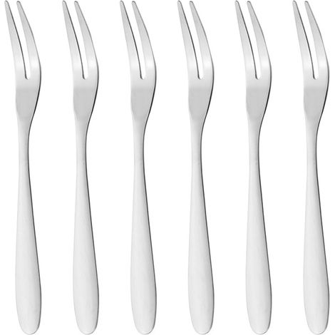 Lot de 6 fourchettes, mini-fourchettes pour huîtres et fruits de mer, fourchettes de dégustation pour apéritifs, fourchettes à fruits pour cocktails (1/5)