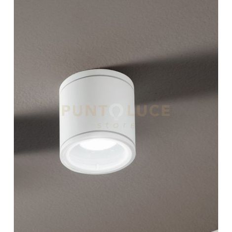 PLAFONIERA PER ESTERNI JUBO 1 LUCE ATTACCO GU10 BIANCO D.9CM