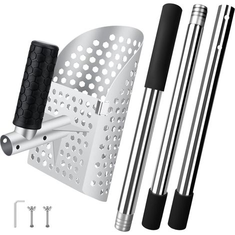 Pelle à sable robuste pour détection de métaux – Chasses au trésor d'écran de plage, pelles à sable, accessoires de détection de métaux et outils de creusement (Q9) (1/5)