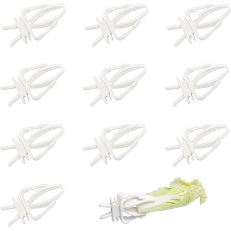 10-teiliges Vogelkäfig-Futterclip-Set – Weiß (1/5)