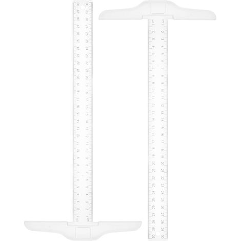 Règle en T plastique, 2 pièces, légère et portable pour le dessin (1/5)