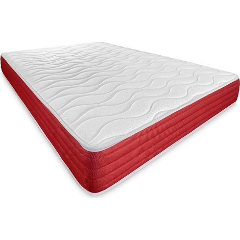 DUÉRMETE ONLINE Materasso viscoelastico Lite reversibile Solido e confortevole Molto traspirante Lato Inverno/Estate, Bianco, 140 x 190 cm (1/5)