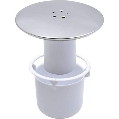 Grille de bonde de douche chromée Allecto Plus 90 mm / 115 mm avec récupérateurs de cheveux pour grilles de bonde de douche Viega Tempoplex, matériau durable (1/5)