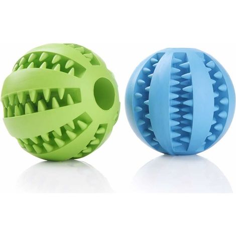 Dog Treat Ball, Rubber Dental Ball, Non-Toxic Sting Resistant Interactive Toys