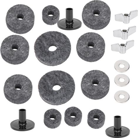 Kit anti-dérapant de 21 pièces pour batterie, accessoires tambour avec écrous et rondelles (1/5)
