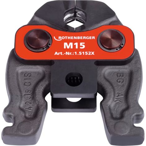 Rothenberger – Pince à sertir Compact M15 – Acier spécial forgé – Force de poussée 19 kN – Sertissage Ø 15 mm pour systèmes métalliques - 015152X